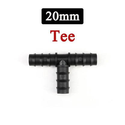 2/5/10pçs Estufa PE Tubo 16 20 25 mm Conector em T Cotovelo Reto Plugue Conexão para Tubo de Irrigação Acessórios de Micro Irrigação