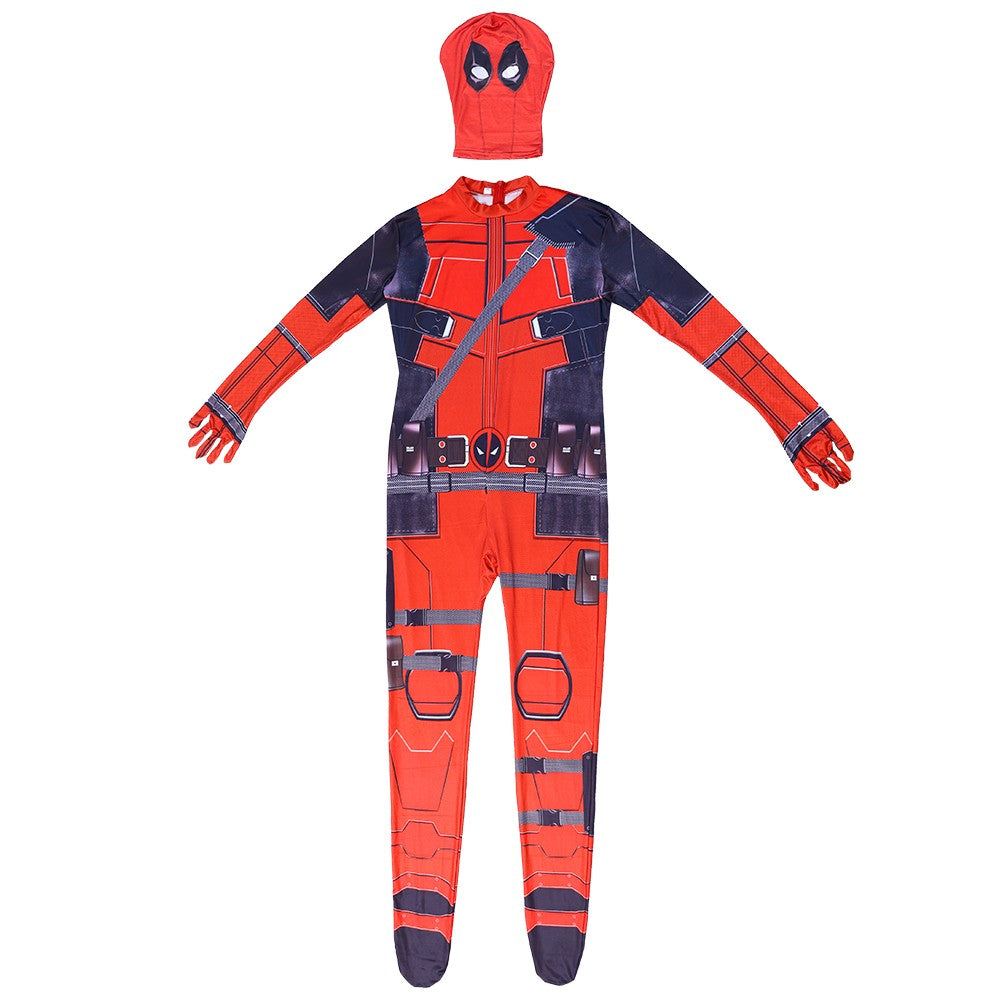 Deadpool vs Wolverine Boys Superhero Cosplay Spandex Suits with Accessories Swords Claws Children Birthday Gift Toy Role Play