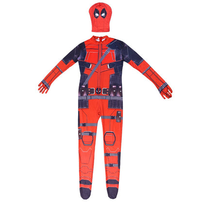 Deadpool vs Wolverine Boys Superhero Cosplay Spandex Suits with Accessories Swords Claws Children Birthday Gift Toy Role Play