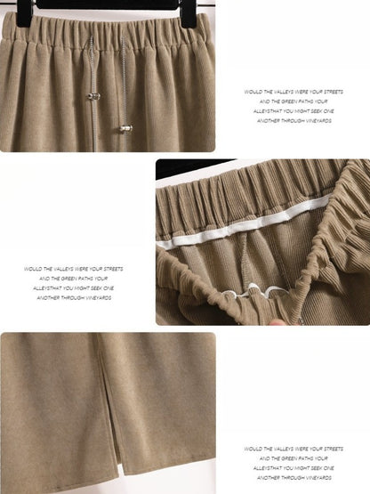 Women's New Style High-Waist Plus Size Skirts Elastic Waist Solid Wrap Buttocks Autumn Winter 2025 Versatile Straight Leg Skirt