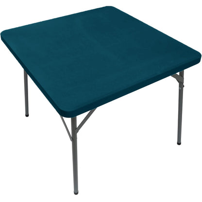 Square Fitted Table Cover Elastic Tablecloth Dining Kitchen Home PartyStretch Spandex Table Top Topper Slipcover