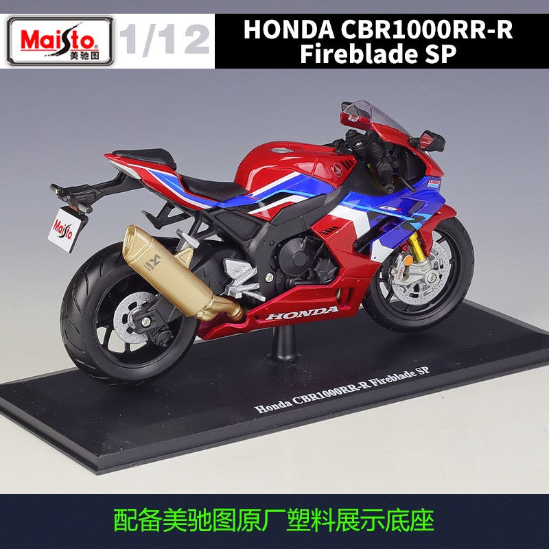 Maisto 1:12 Honda Cbr1000rr-r Cbr1000rr 1000 rr Fireblade Sp Simulação de Carro de Corrida Modelo de Moto de Liga Com Base Brinquedos e Presentes