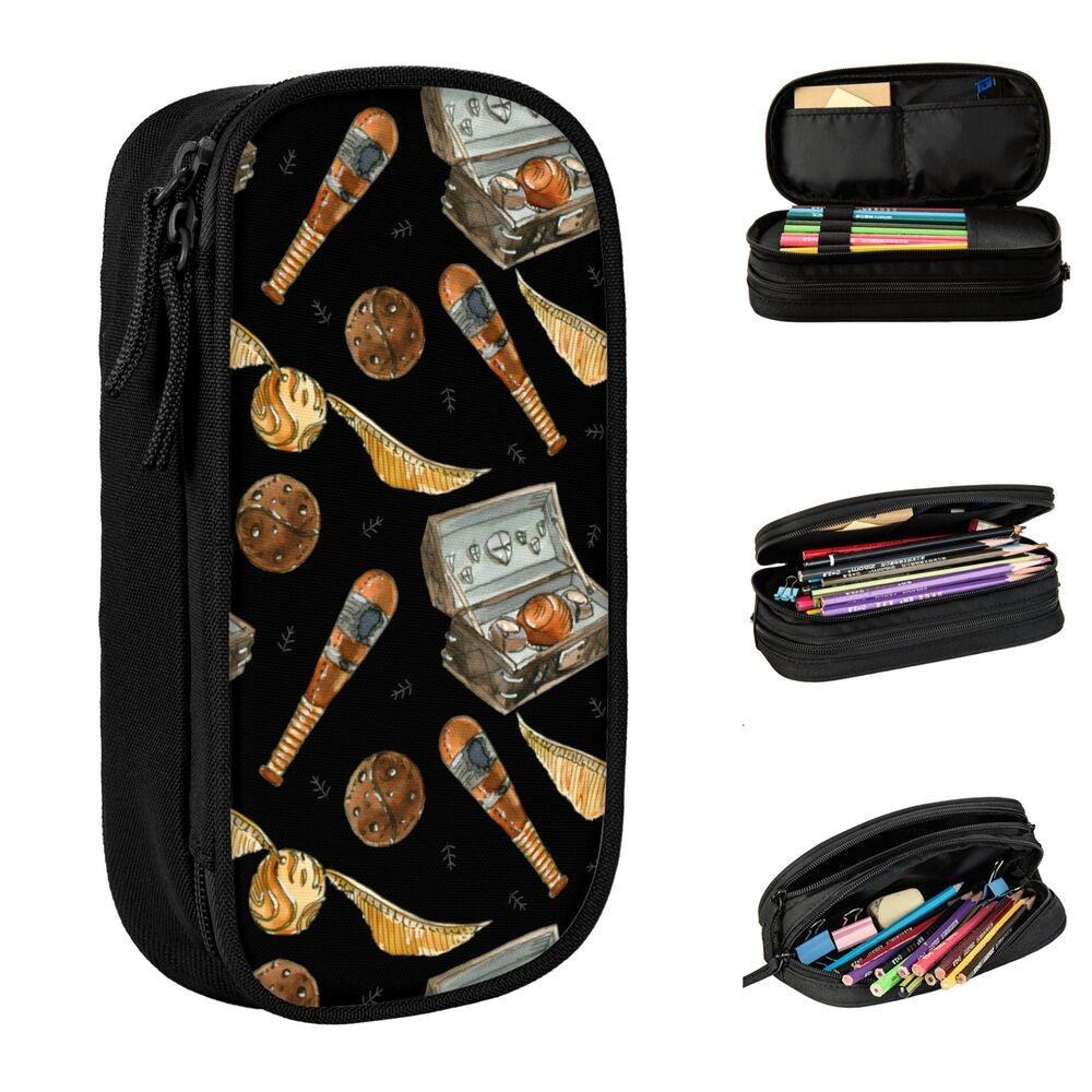 Desenho Animado Harries Filme P-Potters Magic World Estojo de Lápis Caneta Suporte Bolsas Estudante Material Escolar Necessaire Estojo de Lápis