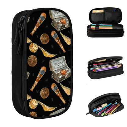 Desenho Animado Harries Filme P-Potters Magic World Estojo de Lápis Caneta Suporte Bolsas Estudante Material Escolar Necessaire Estojo de Lápis