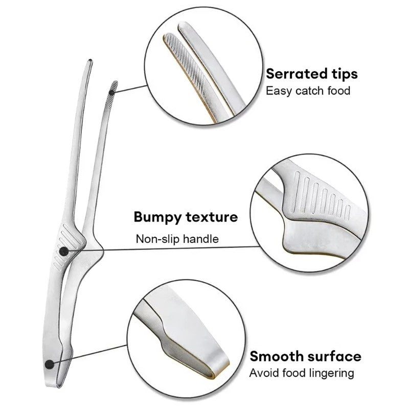 304 Stainless Steel Food Tongs Long Handle Non-slip Barbecue Tongs Steak Tongs Kitchen Cooking Tools Kitchen Accessories