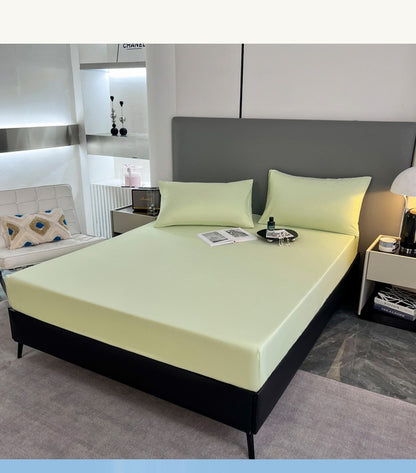 A 3-piece solid-color bed cover and pillowcase set, including 1 bed cover +2 pillowcases (without cores), machine washable