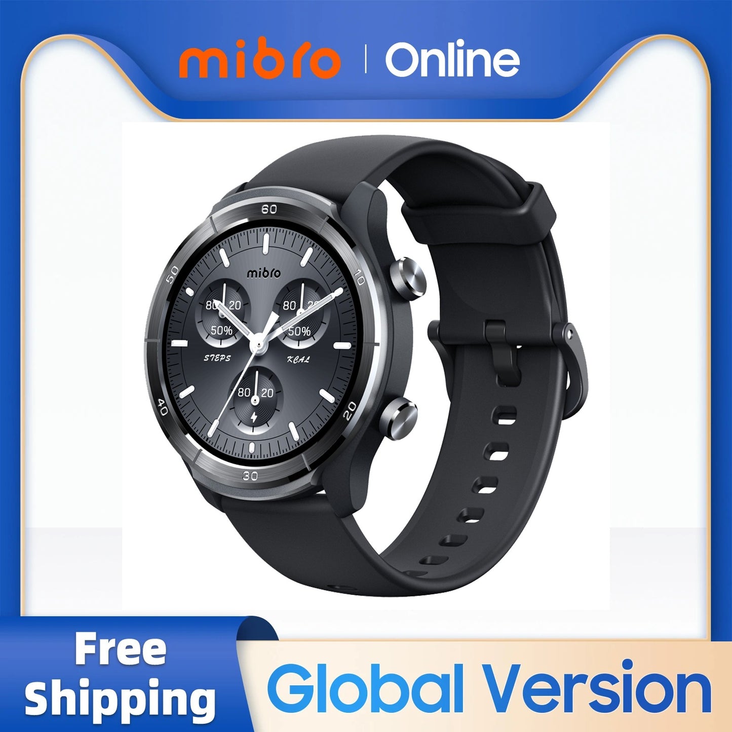Mibro A3 Smartwatch Posicionamento GPS Chamada Bluetooth Design Super Leve Tela de 1.39'' Monitor de Saúde Relógio Esportivo Para Homens Mulheres