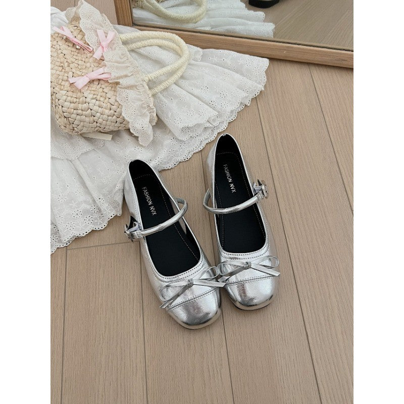 Designer Spring Women Mary Jane Shoes Fashion Square Toe Ladies Comfort Soft Sole Flats Women's Comfort Ballerinas Shoes