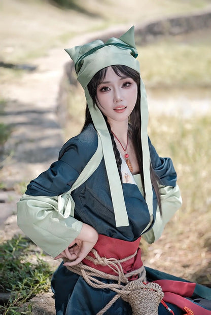 Game Where Winds Meet Yingying Cosplay Costume Ancient Hermit Hero Yingying Hanfu Carnival Convention Event Female Swordsman Set
