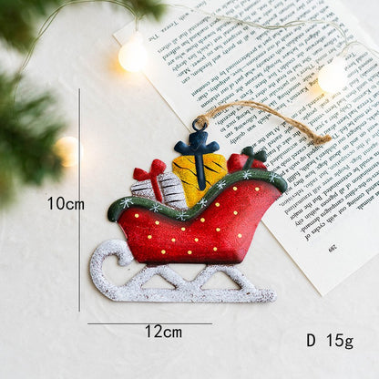 Metal Iron Red Mailbox Hanging Ornament Christmas Tree Pendant Letters To Santa Claus Home Christmas Decoration
