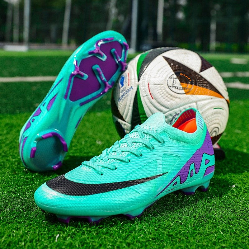 New Men Football Boots Long Spikes Ultralight Grass Cleats Match Indoor Breathable Soccer Shoes Sneakers Training Drop Shipping