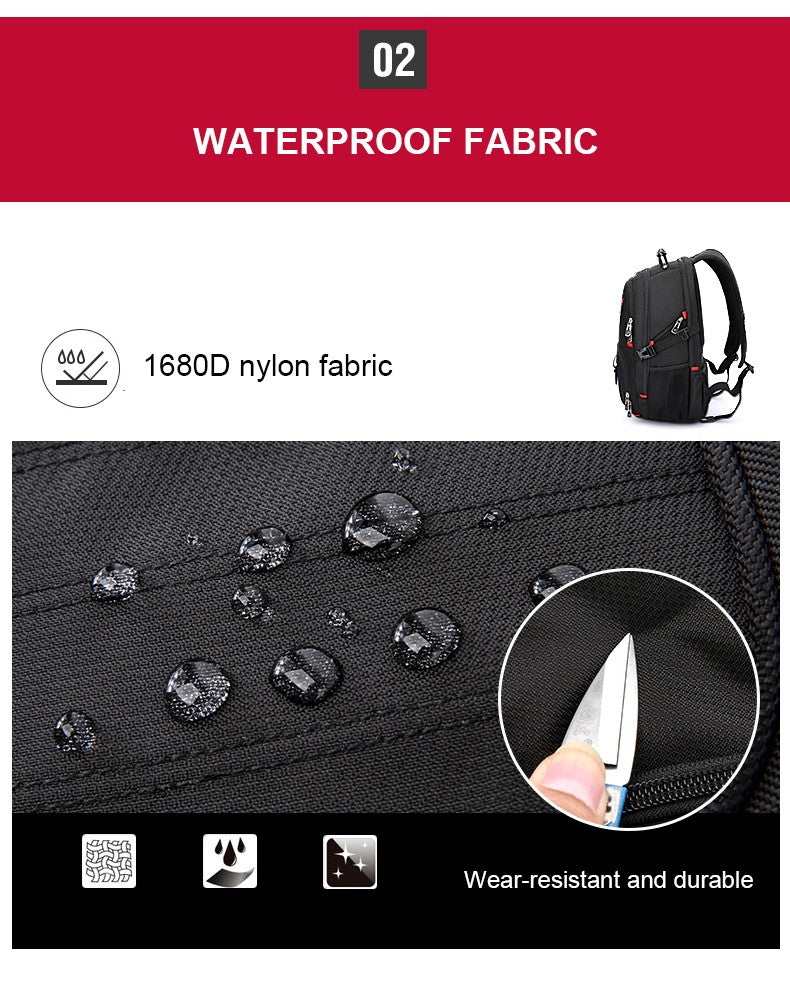Waterproof 20 Inch Laptop Backpacks USB Charging School Bag Anti-theft Men Backpack Travel Backpack Male Mochila High Capacity
