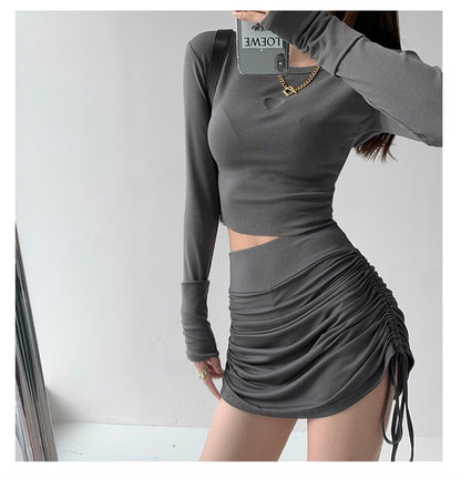 Sexy Bandage Summer Skirts Women Black High Waist Elastic Mini Skirt With shorts Hot Club A Line Slim Bodycon Skirts for Women