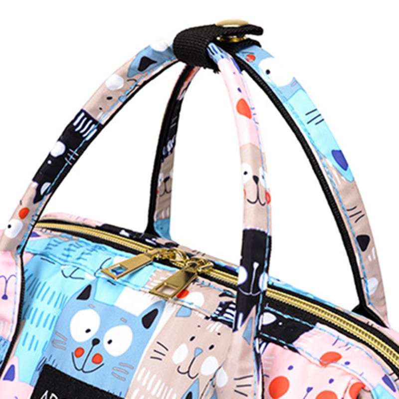 Large Capacity Mommy Bottle Insulated Storage Bag Diaper Storage Bag Cartoon Fashion Backpack Large Capacity Travel Bag New