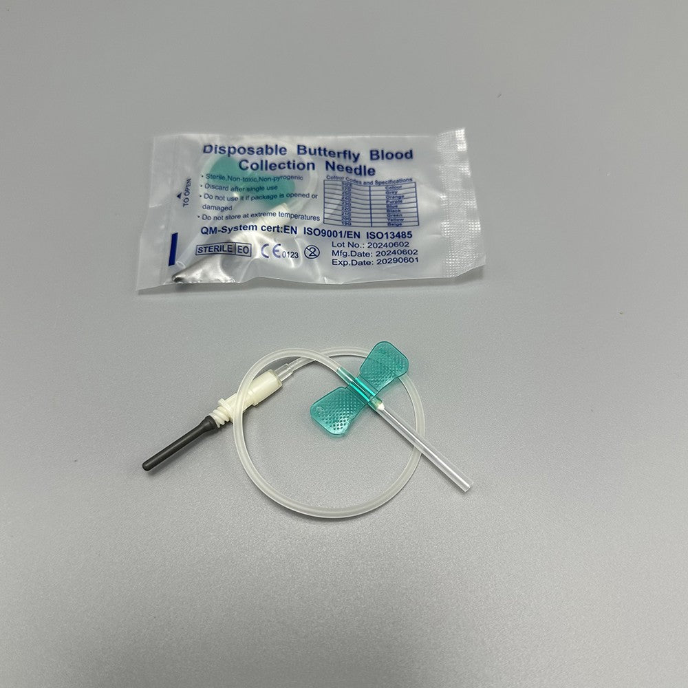 50 unidades/lote Agulha de Coleta de Sangue Borboleta Descartável tipo asa dupla Agulha de Coleta de Sangue Sala de Cuidados para Animais de Estimação Gatos Cães Animais