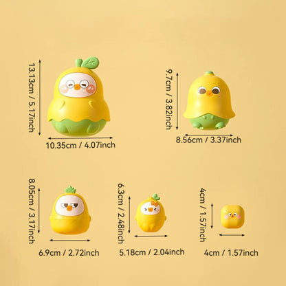 Stacking Toy Baby Russian Nesting Dolls Baby Teething Rings Infant Educational Stacking Cups Toy