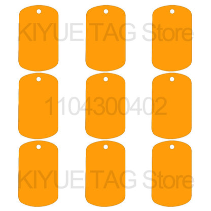 Wholesale 100Pcs Stamping Blanks Aluminum Tags Nameplate Engraving Keychain Crafts Military Tag Dog ID Tags Personalized Signs