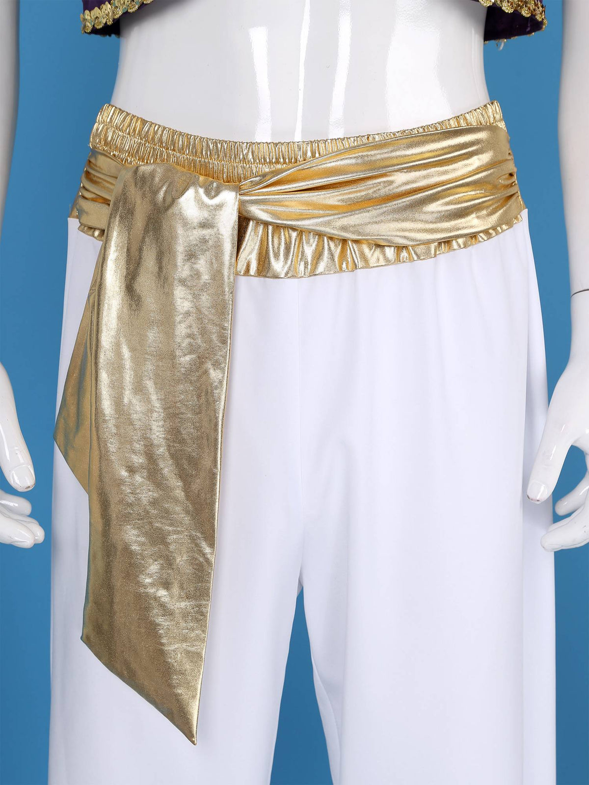 Aladin Costume Men Arabian Prince Cosplay Dress Up Waistcoat Top Harem Pants Suit Halloween Theme Party Carnival Stage Outfits