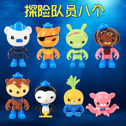 The Octonauts conjunto de brinquedos infantis Barnacles Kwazii Peso Pinguim Shellington Dashi Inkling boneco de ação de anime brinquedo infantil