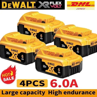 Bateria Original DeWALT 20V/60V 6Ah 9Ah MAX FlexVolt para Ferramenta Elétrica DCB606 DCB205 DCB206 DCB209 DCB182 com Carregador