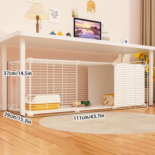 Gaiola para Gatos, Mansão para Gatos, Ninho de Luxo Interno para Gatos, Casa com Banheiro, Pode Acomodar Caixa de Areia, Casa de Gatinhos, Casa de Gatos de Três Andares