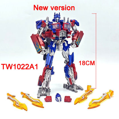 Baiwei Shockwave TW1028 Transformation Toys Sentinel Prime TW1024 Modelo Ironhide TW1026 Robô Bumblebee TW1025 Boneco TW1030
