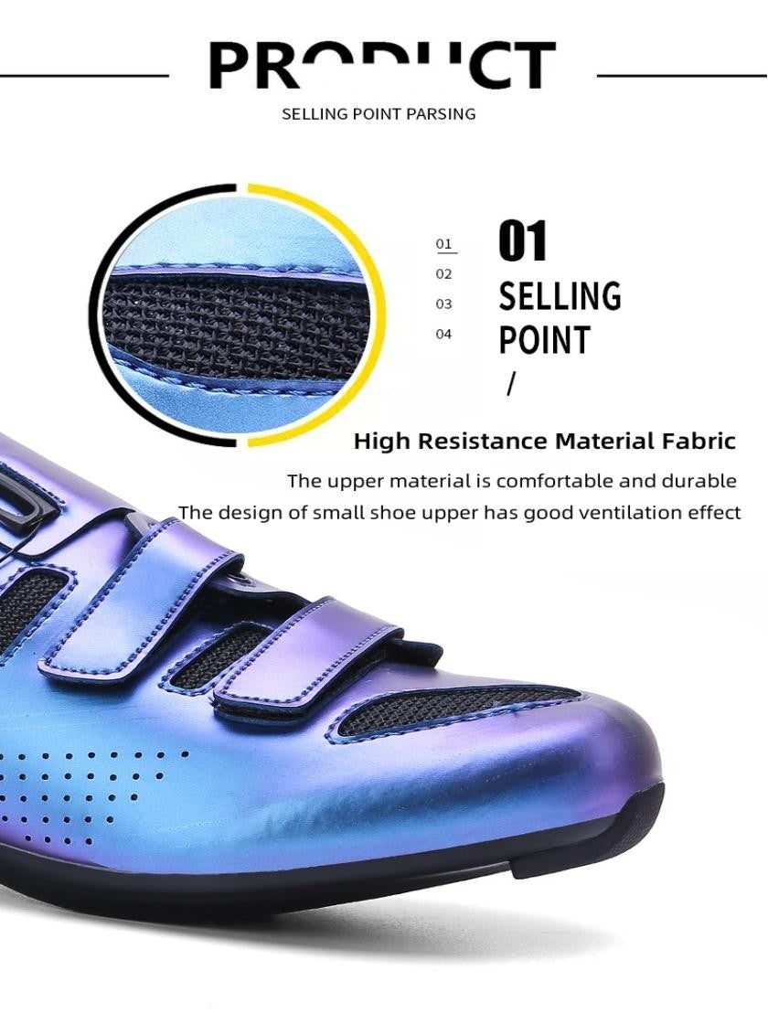 Women Road Cycling Shoes Wear-resistant Bicycle Shoes with Locking Plate Men's Non-slip Outdoor Cycling Sneakers