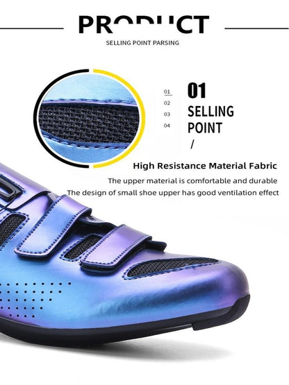 Women Road Cycling Shoes Wear-resistant Bicycle Shoes with Locking Plate Men's Non-slip Outdoor Cycling Sneakers