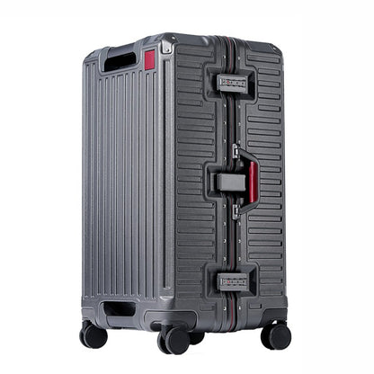 Suitcase Wide Handle Travel Suitcase Men 20 24 26 Carry-On Luggage Women PC Aluminum Frame Trolley Case