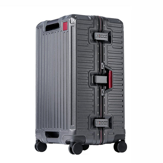 Suitcase Wide Handle Travel Suitcase Men 20 24 26 Carry-On Luggage Women PC Aluminum Frame Trolley Case