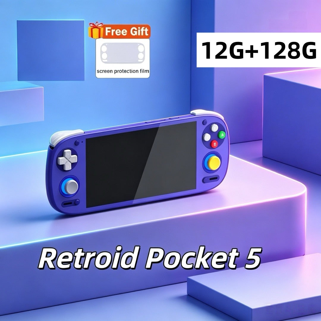 Retroid Pocket 5 Retro Handheld Game Console Video Game Consoles RP5 SD865 12 128G Android13 5.5Inch OLED HD Screen 512G PSP PS2