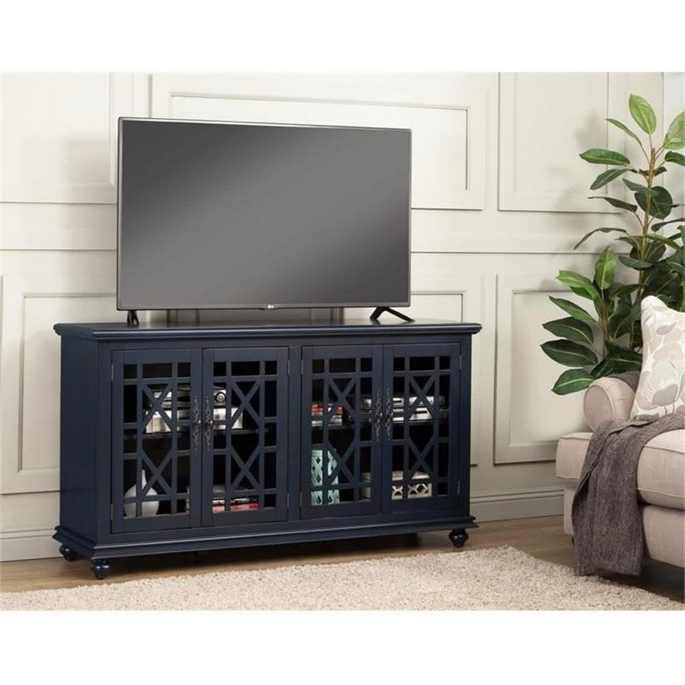 "Elegant TV Stand - 63" W x 35" H Slim Media Console, Modern Design for Living Room & Bedroom";;VERDADEIRO;;"Antique Black