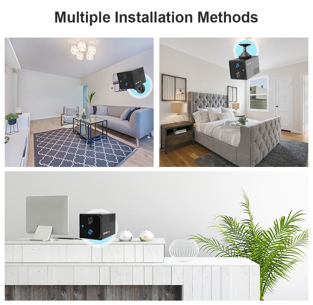 LS VISION Ubox CCTV Camera 4MP 4G Sim Card Or Wifi Home Surveillance Camera Intercom Radar Detection  Mini Baby Security Cam 2K