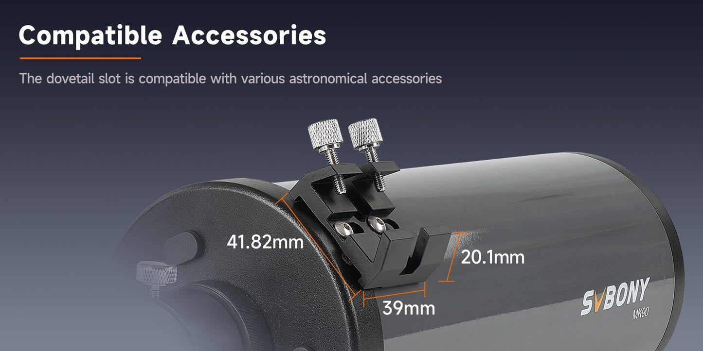 Telescópio Maksutov-Cassegrain Svbony MK90, Abertura de 90mm, Portátil para Levar a Qualquer Lugar, Ideal para Observações Lunares e Planetárias