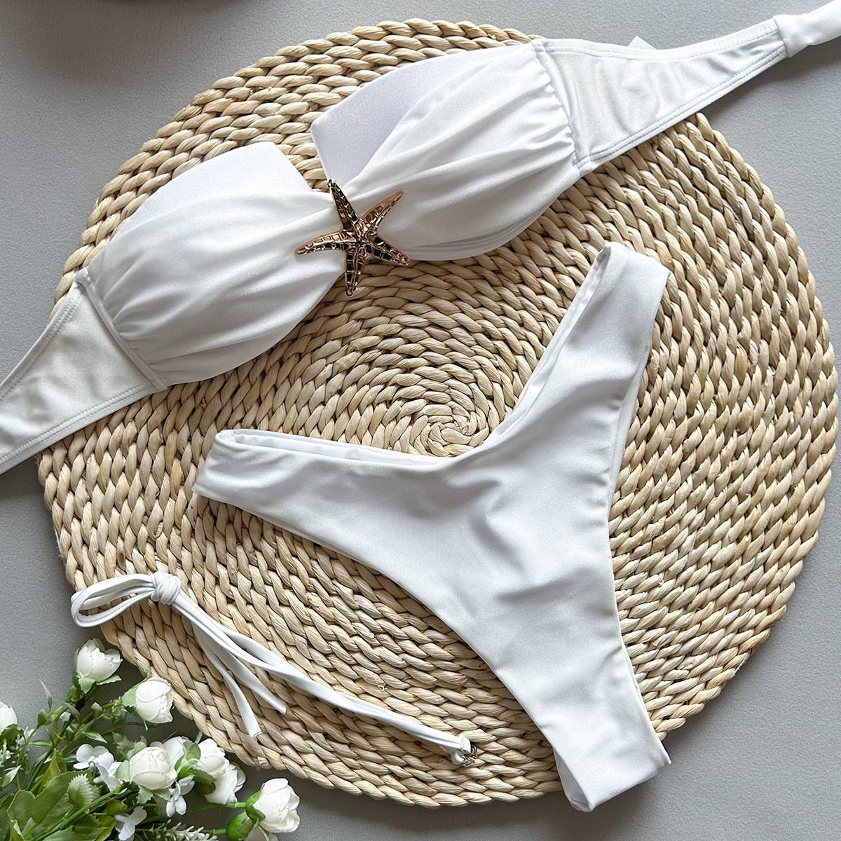 2025 New Sexy Bikini Tube Top Split Women's Swimwear