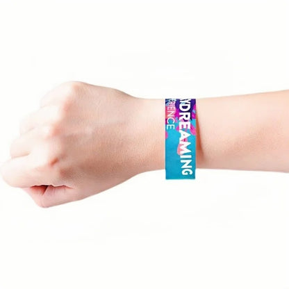 100/300/500/1000pcs Party Custom Bracelets Event Wristbands Customized Personalized Colored Wrist Band For Wedding Strap Meeting