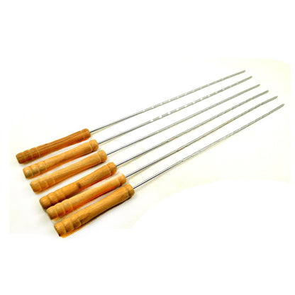 10PCS Twisted Barbecue Skewers Set 30cm Stainless Steel BBQ Skewers for Grilling Cooking Camping Picnic Party