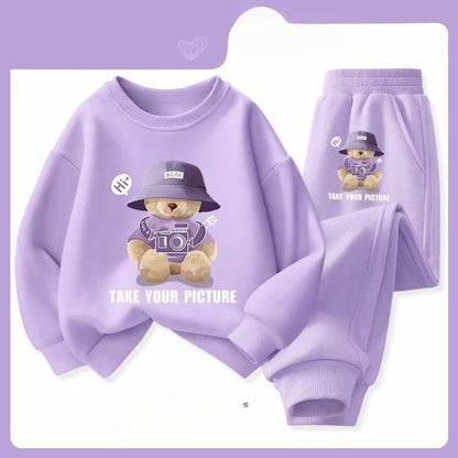 Autumn Baby Boy Clothes Fashion Printed T-shirts and Pants 2 Pieces Set Children Girls Casual Top Bottom Outfits Tracksuits