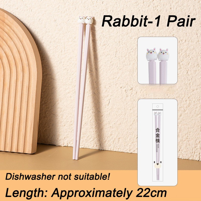 22cm 3D Bonitos Desenhos Animados Animais Hashi Para Crianças Hashi Chinês Comida Sushi Varas Casa Cozinha Louça Jantar Ferramenta de Cozinha