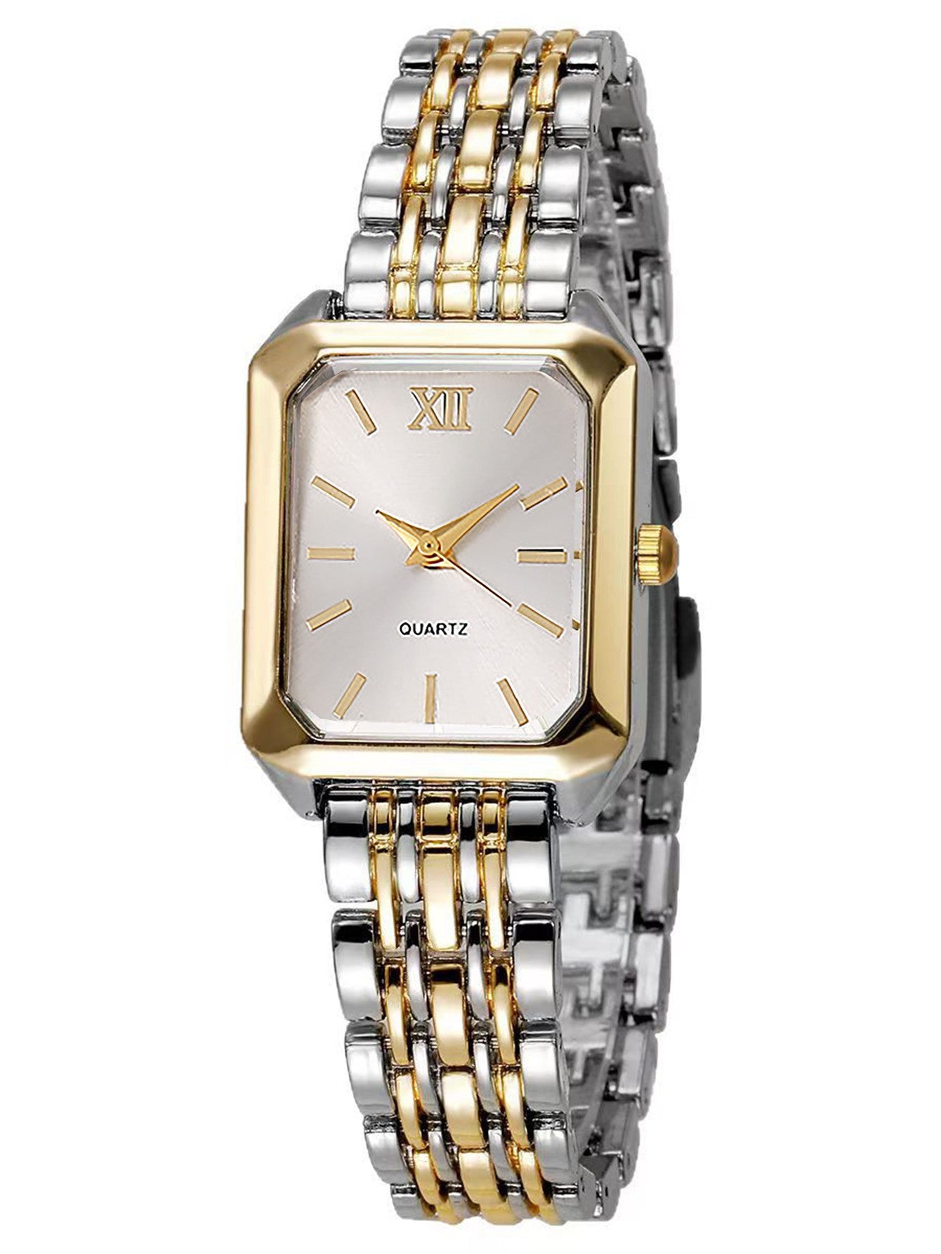 New Fashionable Simple Explosive Square Bar Scale Dial Steel Strip Quartz Watch,Birthday gift, without the box