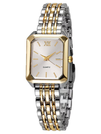 New Fashionable Simple Explosive Square Bar Scale Dial Steel Strip Quartz Watch,Birthday gift, without the box