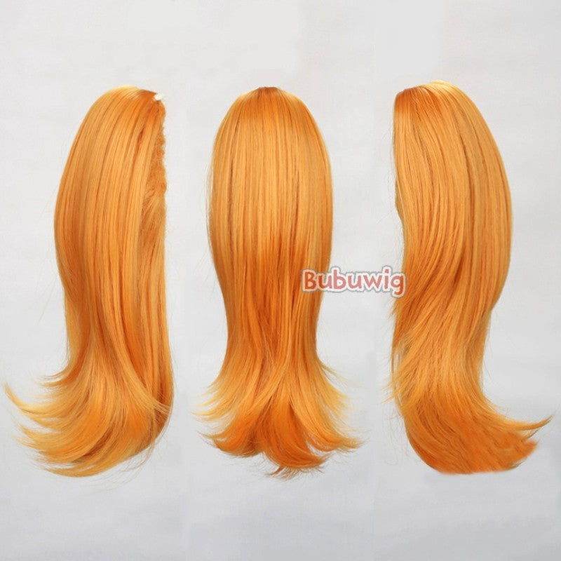 Bubuwig Cabelo Sintético 22 Cores 30cm Curto Liso Rabo de Cavalo Único Moda Anime Preto Vermelho Azul Perucas Cosplay Resistente ao Calor