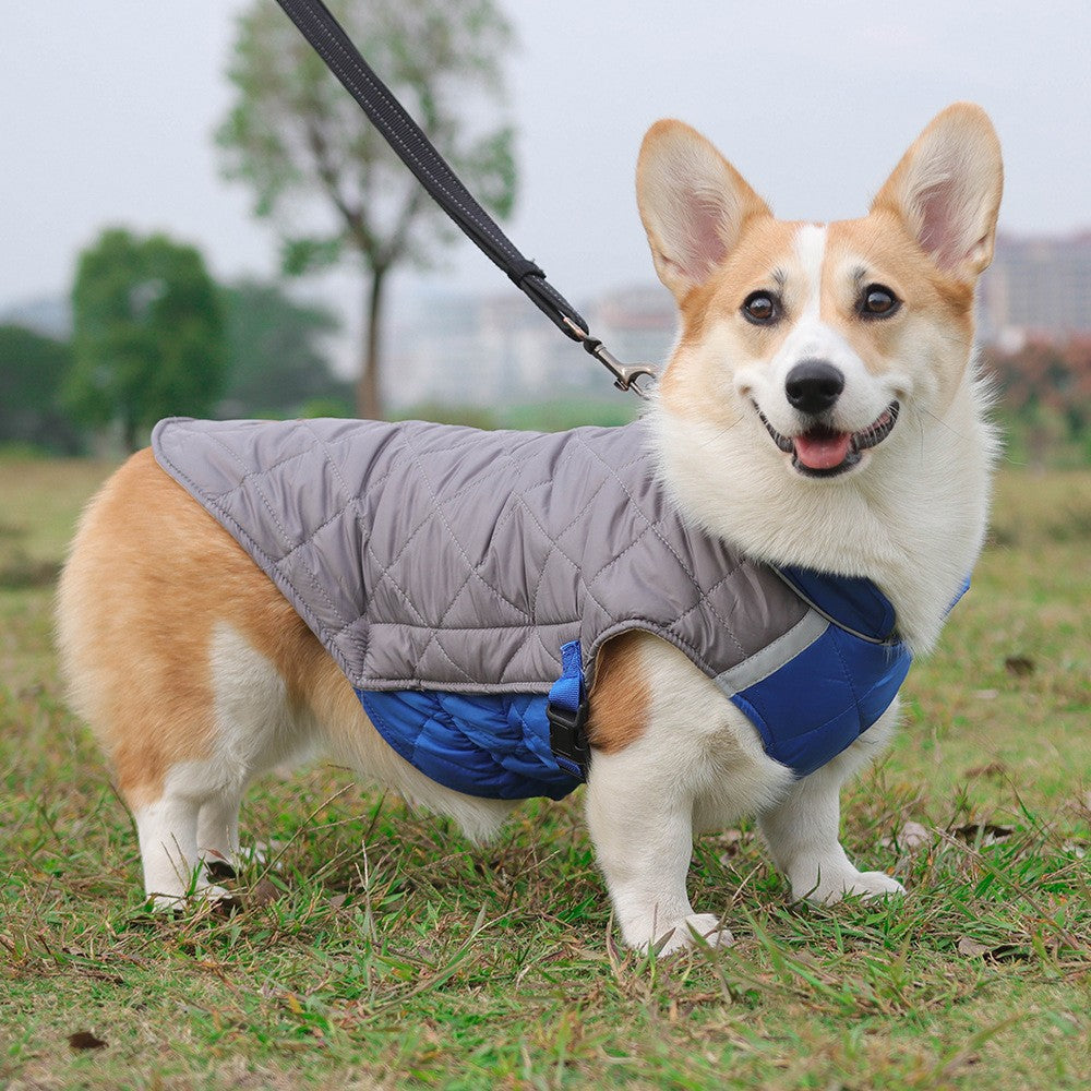 Roupas de inverno para cães colete à prova d'água jaqueta para cães pequenos e grandes casaco quente para cães de estimação roupas acolchoadas para buldogue francês
