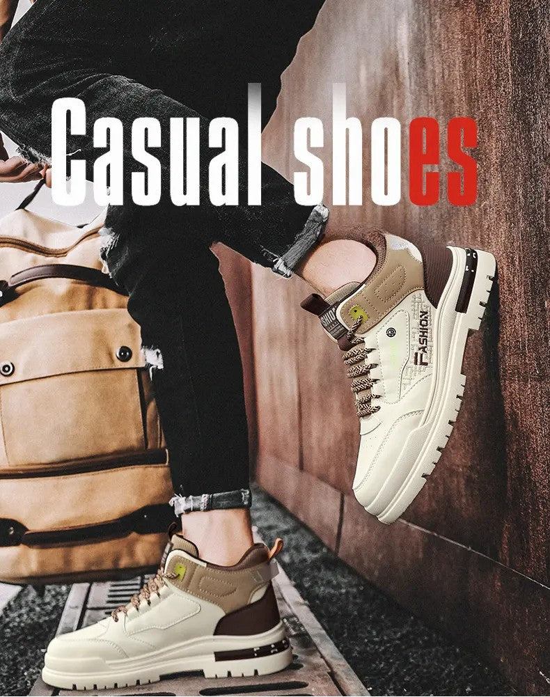 Tênis Masculino Casual de Outono Vulcanizado, Tênis Esportivo Masculino para Caminhada, Tênis Masculino para Área Externa, Tênis Masculino com Sola Macia para Caminhada
