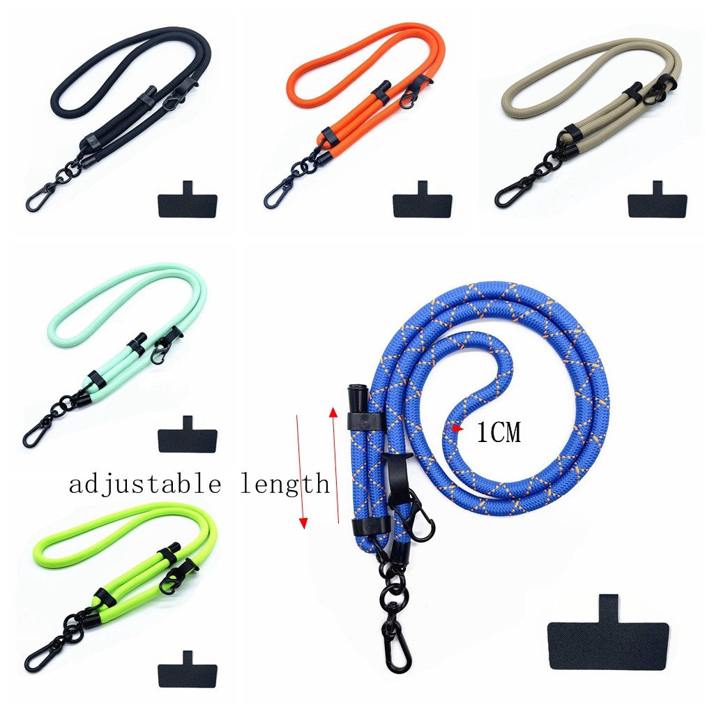 Cordão de Telefone Ajustável 1 Cm de Diâmetro Capa Universal Externa Transversal Ombro Cartão Corda de Pescoço Clipe Alça de Pulso Anti-perda
