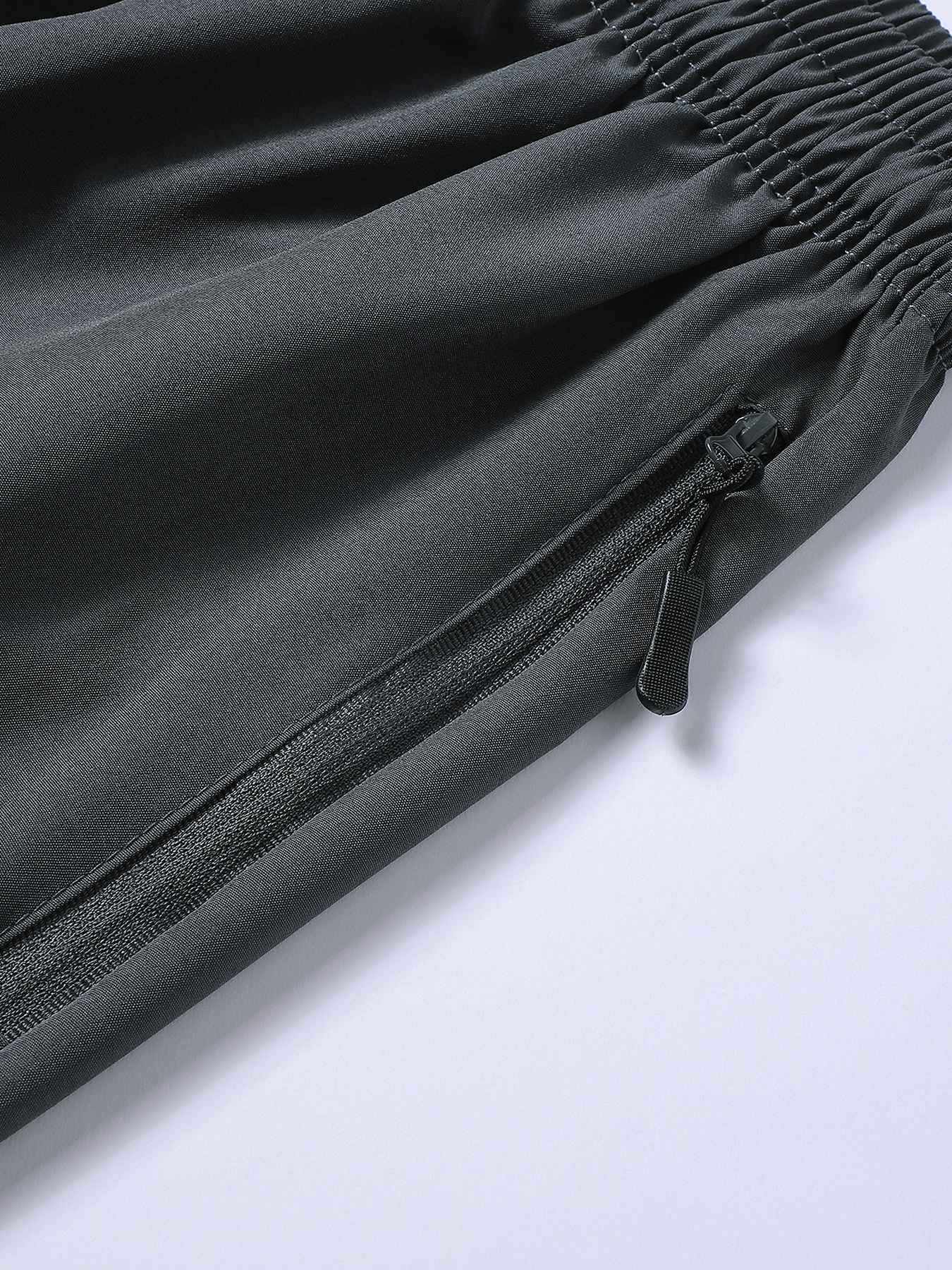 7 pairs of men's casual sports shorts - wrinkle-resistant polyester blend, loose fit with adjustable drawstring waistband and si