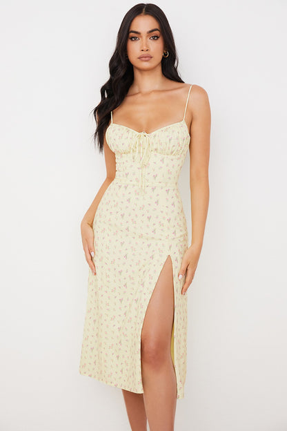 Women Elegant Floral Beach Vacation Bodycon Streetwear Long Dress 2025 Summer Cl