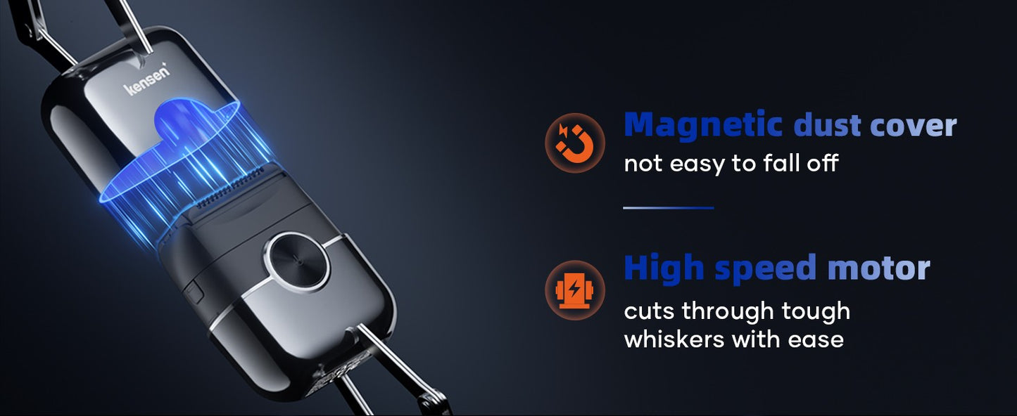 KENSEN S26 Electric Shaver for Men 4D Floating Blades Foil Shavers Waterproof 8000RPM Beard Trimmer Portable Mini Electric Razor