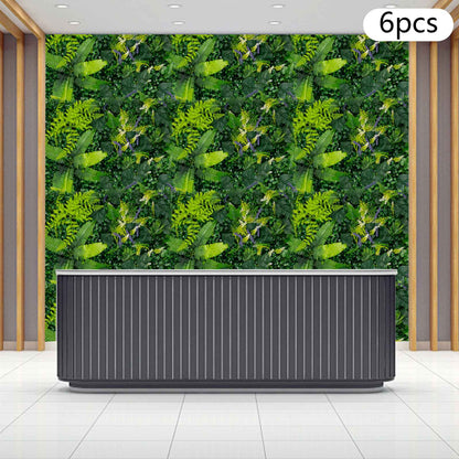6 Pack Artificial Greenery Wall 60x40cm Faux Plant Panel for Garden Balcony Porch Wedding Party Indoor Outdoor Decoration