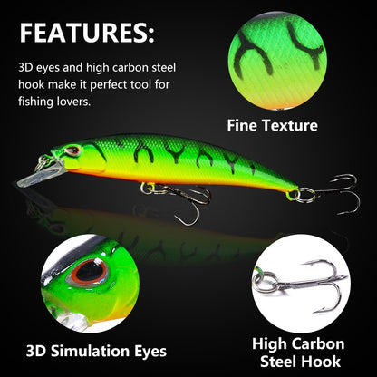 HENGJIA Jerkbait Sinking Wobblers Iscas de Pesca 8cm-9g Truta Artificial Plástico Rígido Isca Crankbait Pesca de Baixo